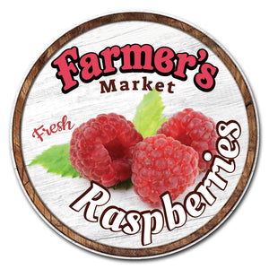 Farmer's Market Raspberries Circle