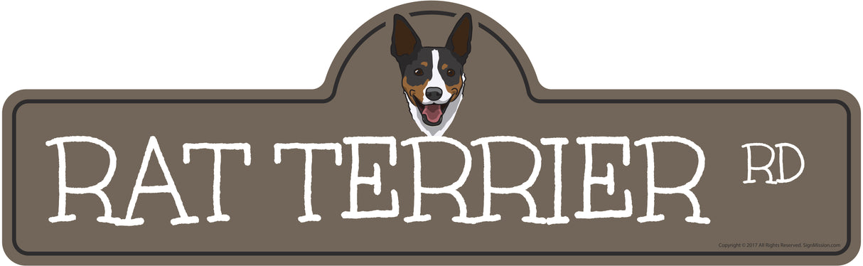 Rat Terrier Street Sign