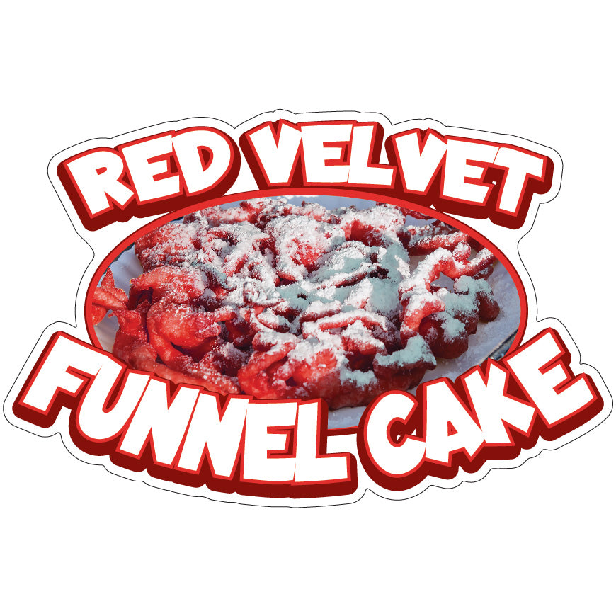 Red Velvet Funnel Cake Die-Cut Decal