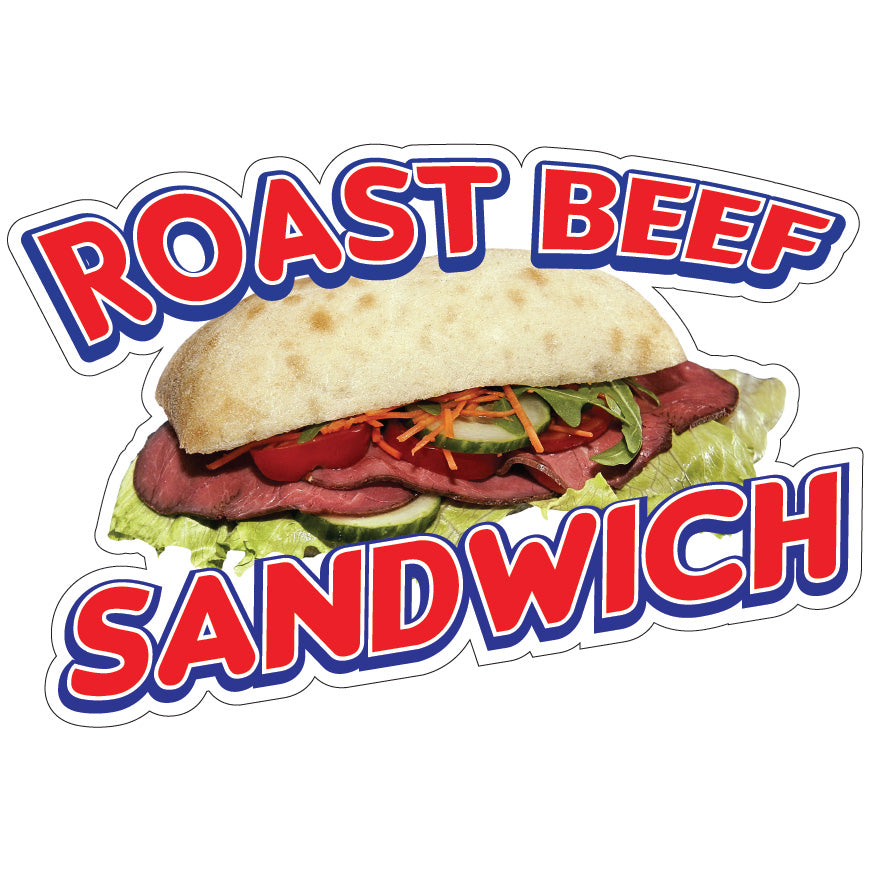 Roast Beef Sandwich Die-Cut Decal