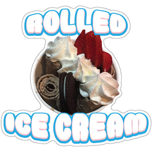 Rolled Ice Cream Die-Cut Decal