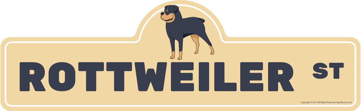 Rottweiler Street Sign