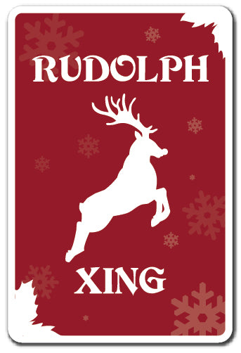 Rudolph Xing Vinyl Decal Sticker