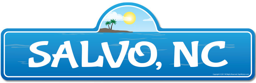 Salvo, NC North Carolina Beach Street Sign