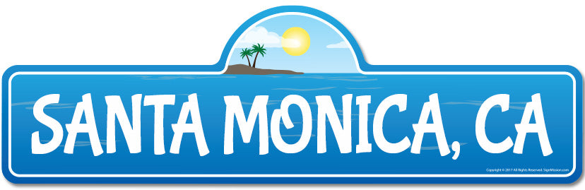 Santa Monica, CA California Beach Street Sign