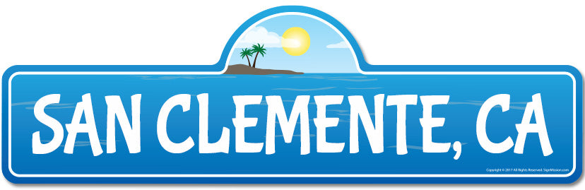 San Clemente, CA California Beach Street Sign