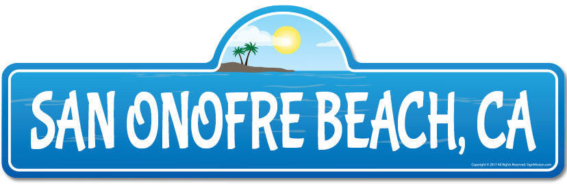 San Onofre, CA California Beach Street Sign