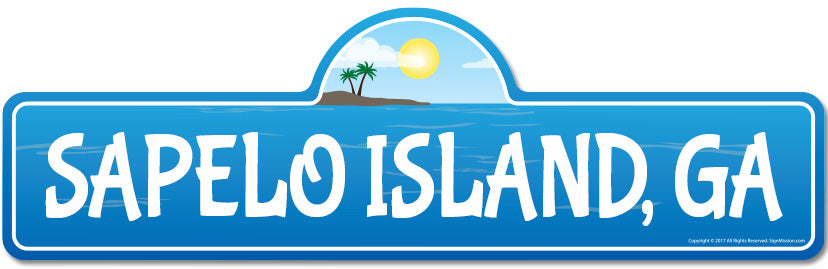 Sapelo Island, GA Georgia Beach Street Sign