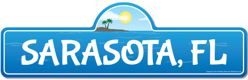 Sarasota, FL Florida Beach Street Sign