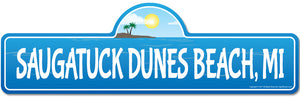 Saugatuck Dunes, MI Michigan Beach Street Sign