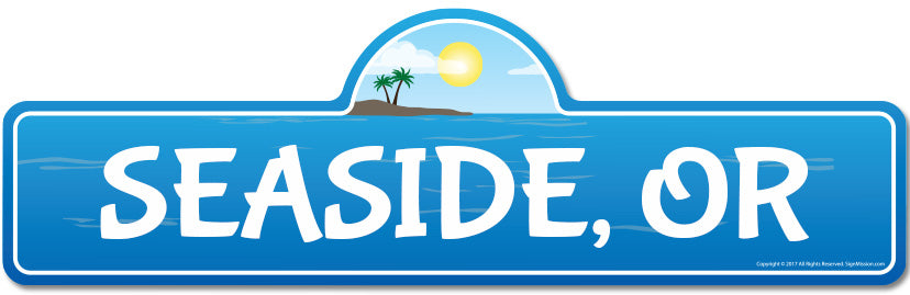 Seaside, OR Oregon Beach Street Sign