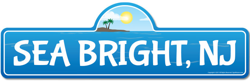 Sea Bright, NJ New Jersey Beach Street Sign