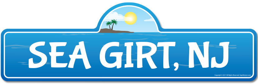 Sea Girt, NJ New Jersey Beach Street Sign