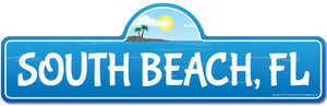 South, FL Florida Beach Street Sign