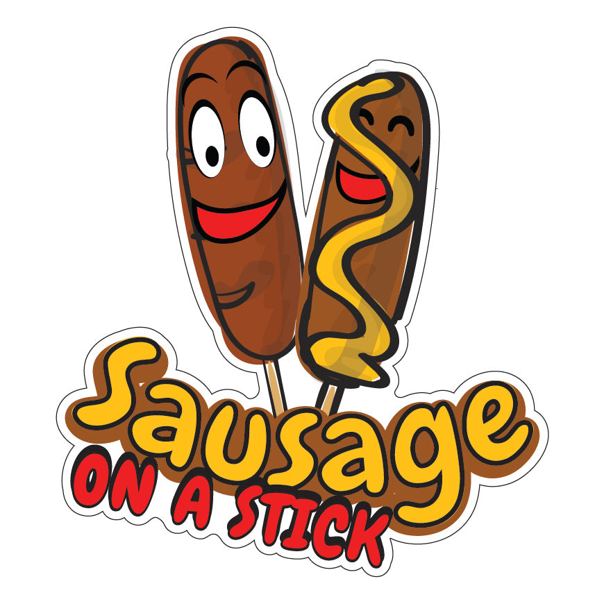 Sausage On A Stick Die-Cut Decal