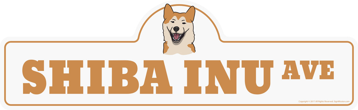Shiba Inu Street Sign