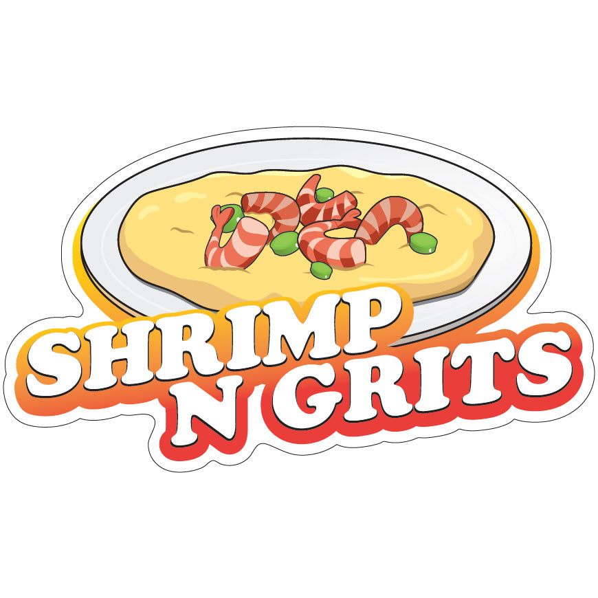 Shrimp N Grits Die-Cut Decal