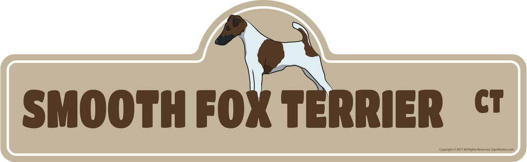 Smooth Fox Terrier Street Sign