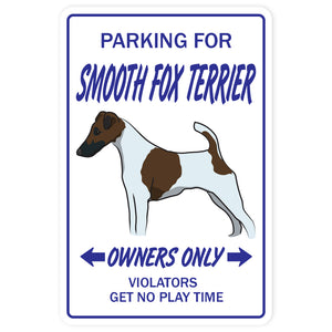 SMOOTH FOX TERRIER Novelty Sign