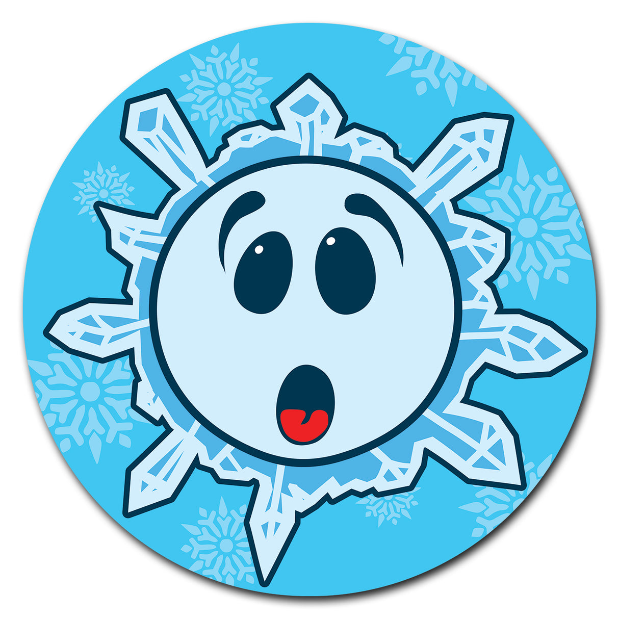 Snowflake Surprised Circle