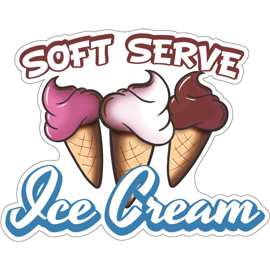 Soft Serve Ice Cream Die-Cut Decal