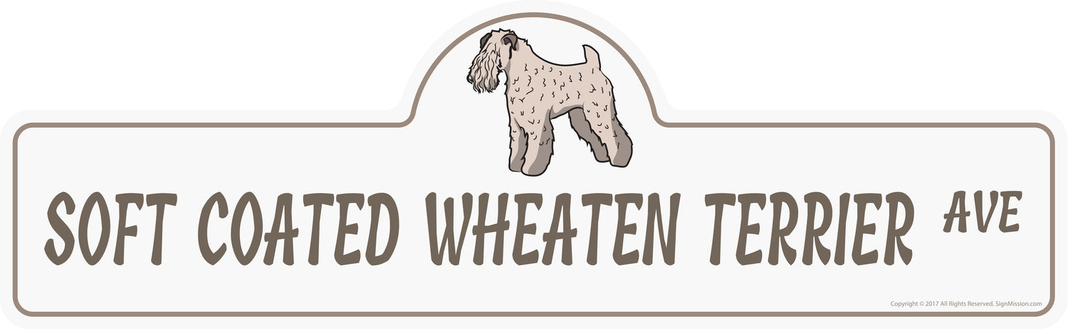 Soft Coated Wheaten Terrier Street Sign