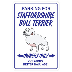 STAFFORDSHIRE BULL TERRIER Novelty Sign