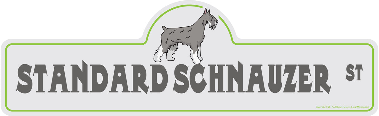 Standard Schnauzer Street Sign