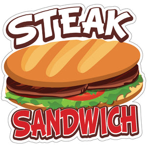 Steak Sandwich Die-Cut Decal