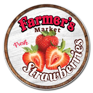 Farmer's Market Strawberries Circle