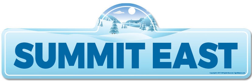 Summit East Street Sign