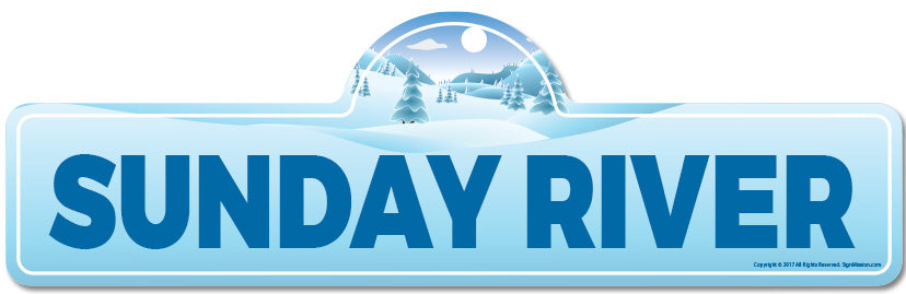 Sunday River Street Sign