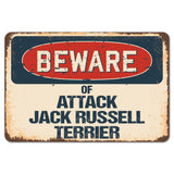 Beware Of Attack Jack Russell Terrier