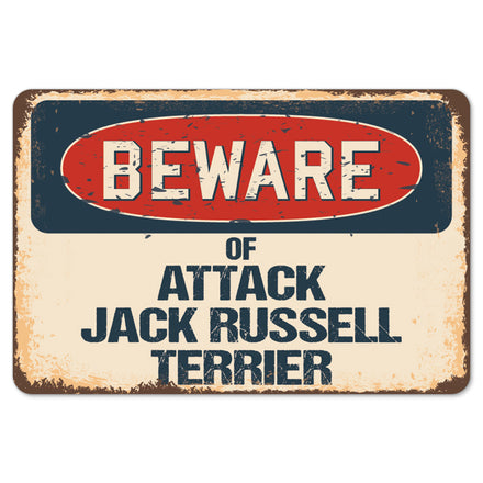 Beware Of Attack Jack Russell Terrier