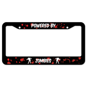 Powered By Zombies License Plate Frame