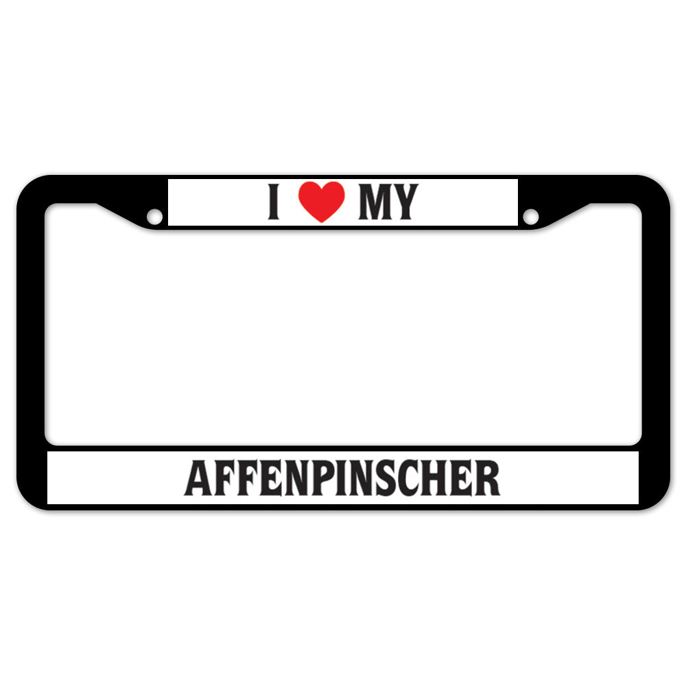 I Heart My Affenpinscher License Plate Frame