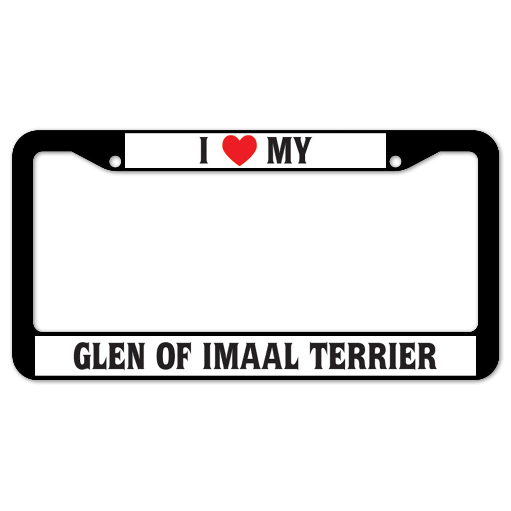 I Heart My Glen Of Imaal Terrier License Plate Frame
