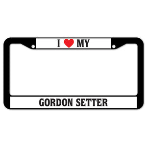 I Heart My Gordon Setter License Plate Frame