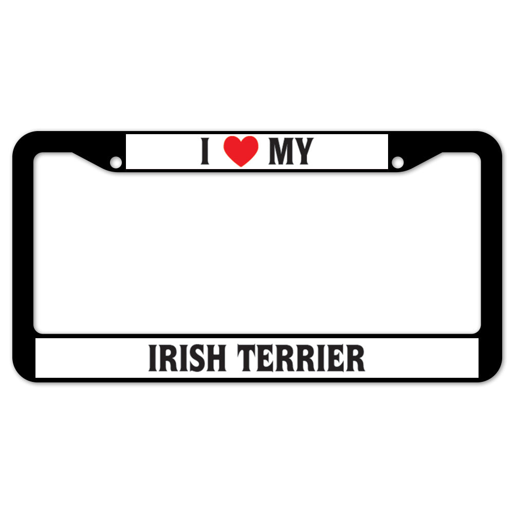 I Heart My Irish Terrier License Plate Frame