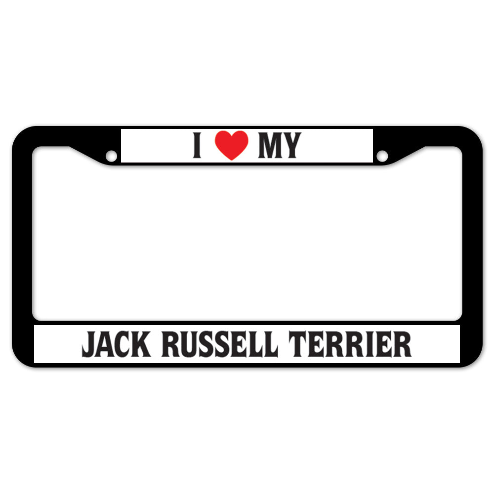 I Heart My Jack Russell Terrier License Plate Frame