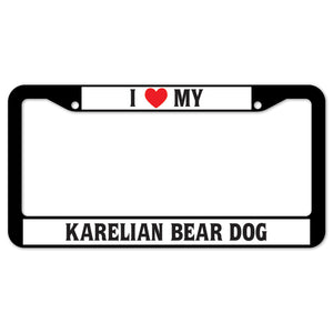 I Heart My Karelian Bear Dog License Plate Frame