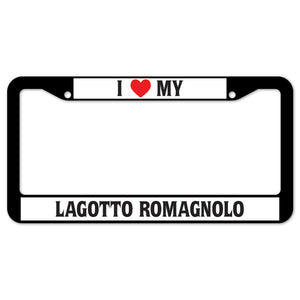 I Heart My Lagotto Romagnolo License Plate Frame