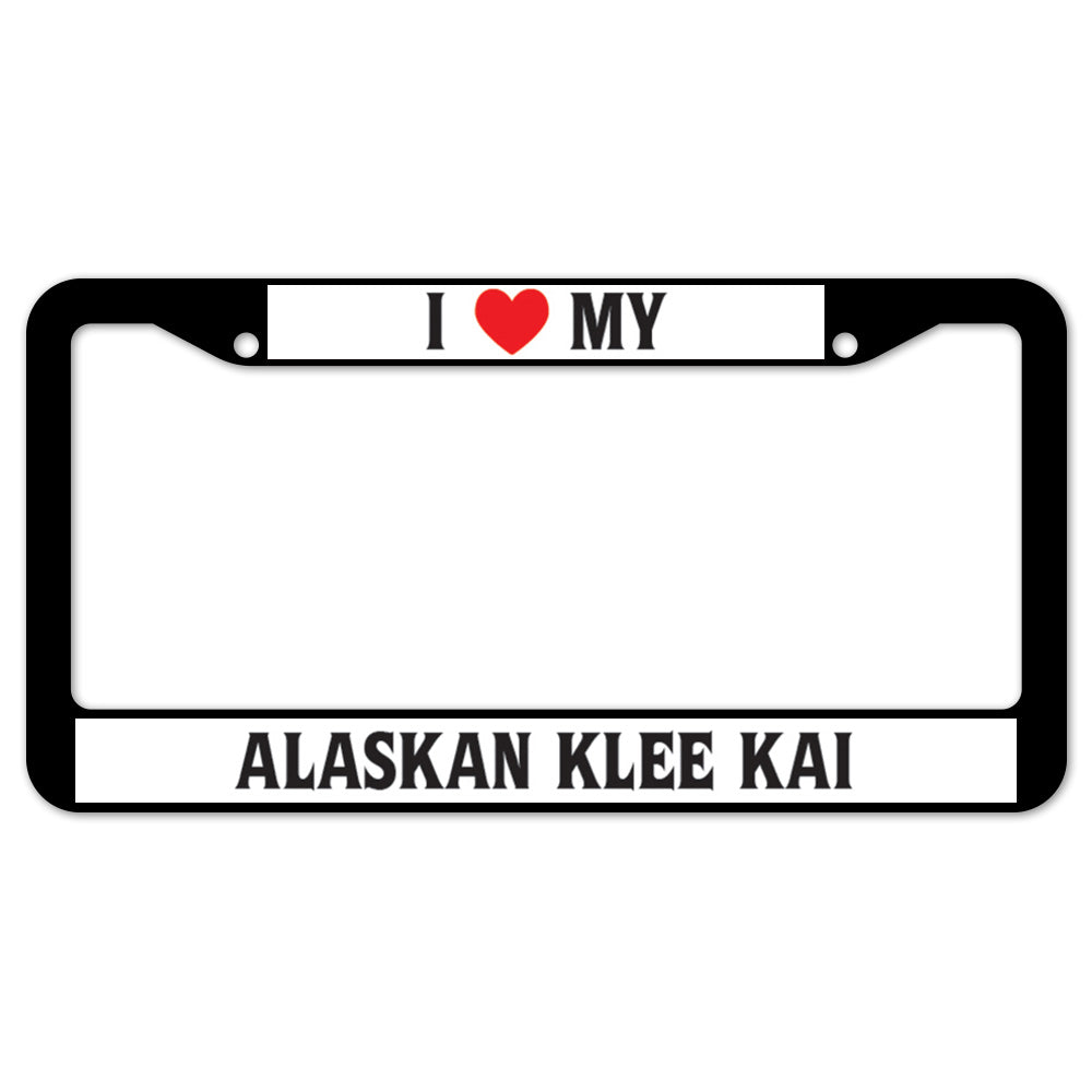 I Heart My Alaskan Klee Kai License Plate Frame