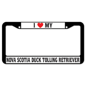 I Heart My Nova Scotia Duck Tolling Retriever License Plate Frame