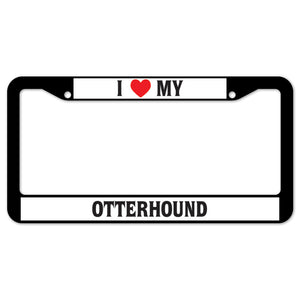 I Heart My Otterhound License Plate Frame