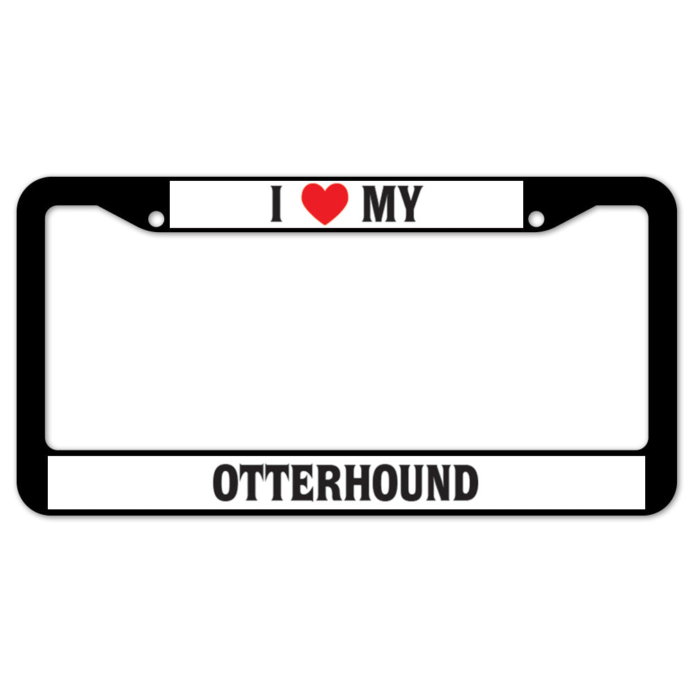 I Heart My Otterhound License Plate Frame