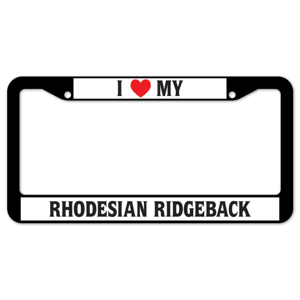 I Heart My Rhodesian Ridgeback License Plate Frame