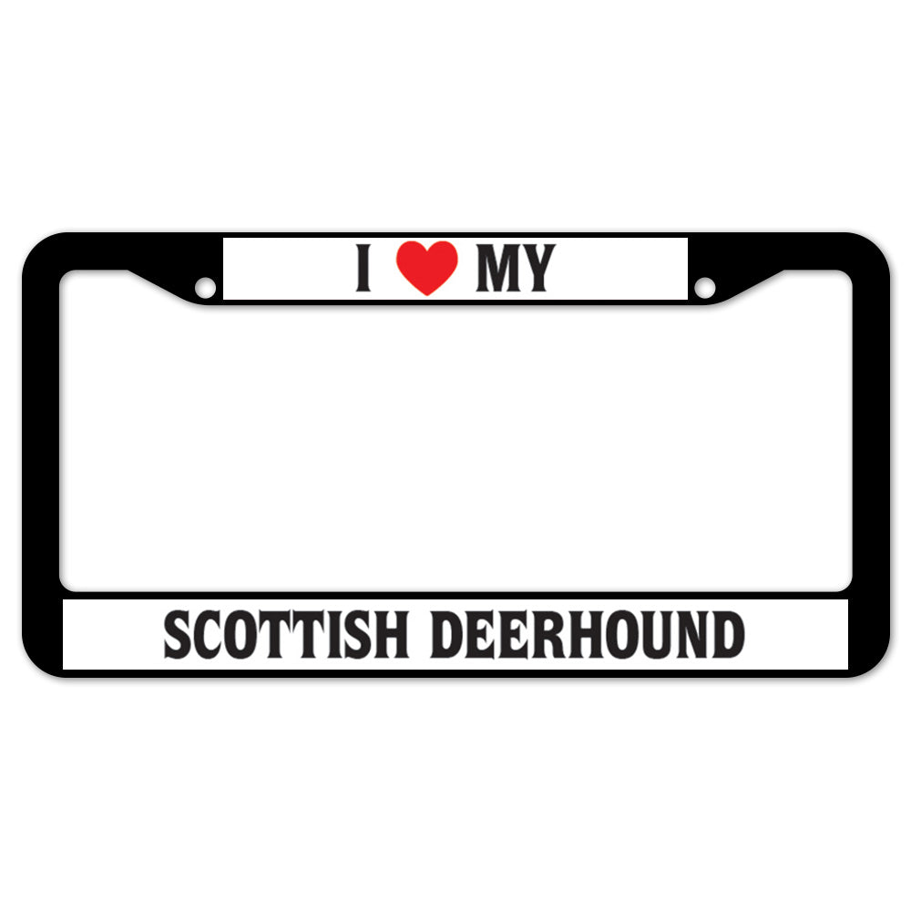 I Heart My Scottish Deerhound License Plate Frame