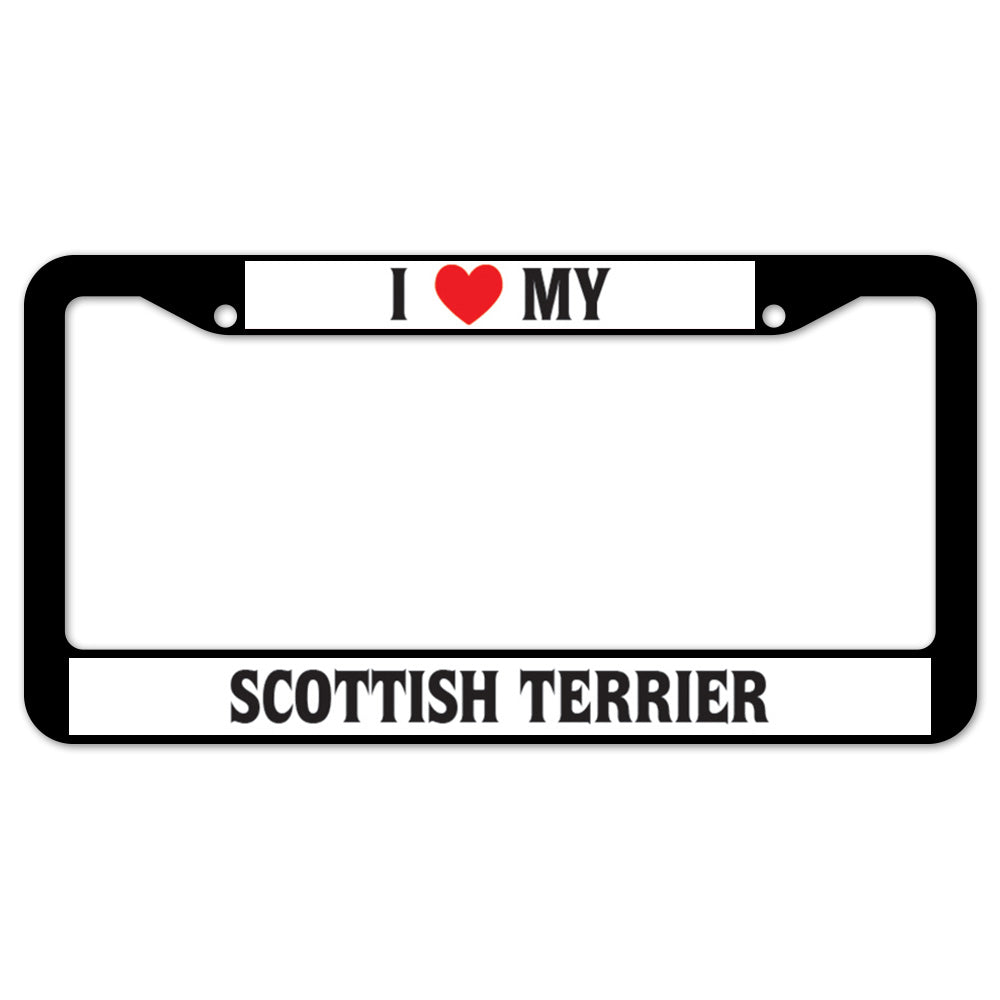 I Heart My Scottish Terrier License Plate Frame