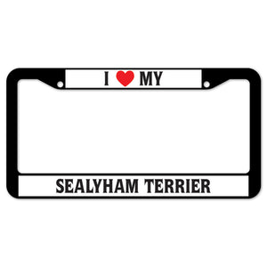 I Heart My Sealyham Terrier License Plate Frame